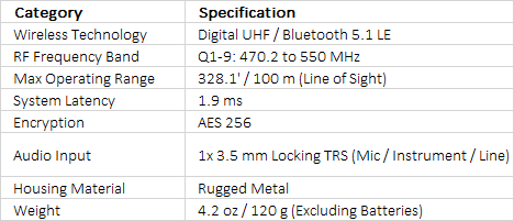Sennheiser EW-DX SK Digital Wireless Bodypack Transmitter with Locking 3.5mm Connector (Q1-9: 470 to 550 MHz)