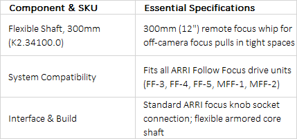 ARRI 300mm Flexible Shaft Whip | K2.34100.0 | Follow Focus Remote Extension
