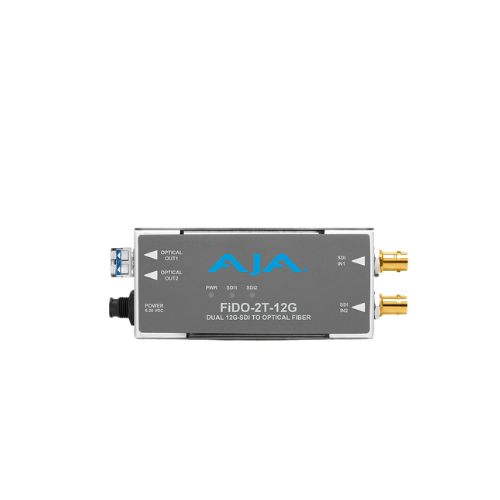 AJA FiDO-2T-12G – 2-Channel 12G-SDI to Single-Mode LC Fiber Transmitter