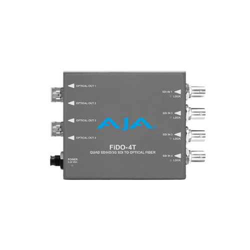 AJA FiDO-4T – 4-Channel 3G-SDI to Single-Mode LC Fiber Transmitter
