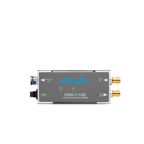 AJA FiDO-T-12G – 1-Channel 12G-SDI to Single-Mode LC Fiber Transmitter
