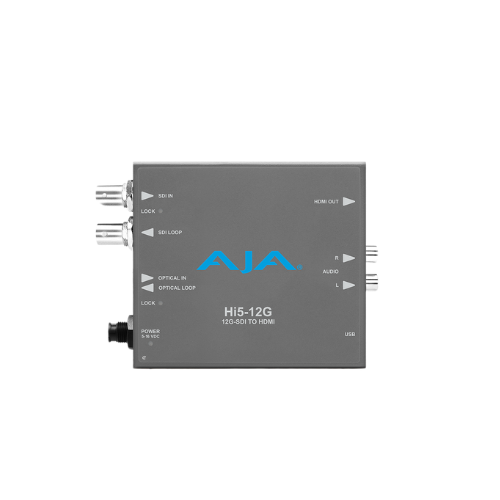 AJA Hi5-12G – 4K/UltraHD 12G-SDI to HDMI 2.0 Professional Converter
