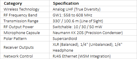 Sennheiser EW 500 G4-KK205 Wireless Handheld Microphone System with Neumann KK 205 Capsule