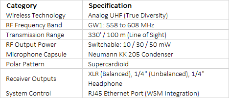 Sennheiser EW 500 G4-KK205 Wireless Handheld Microphone System with Neumann KK 205 Capsule