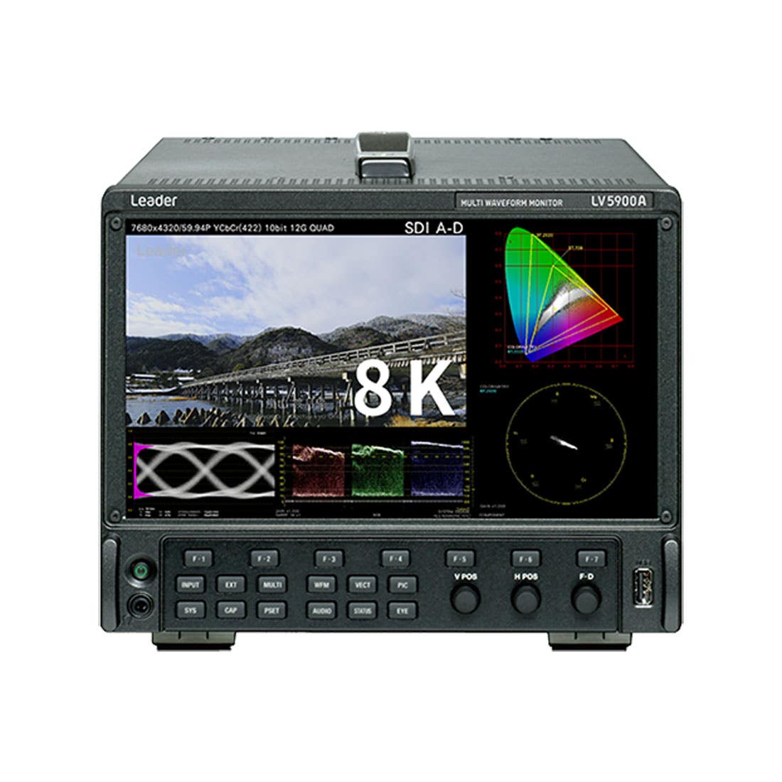 Leader LV5900A 8K 12G-SDI waveform monitor