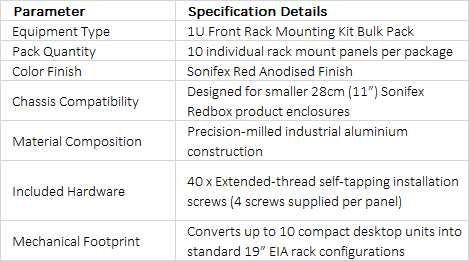 RB-RK10 19" Rack-Mount Kit Multipack | 10x Mounting Solutions for 28cm Redbox Units