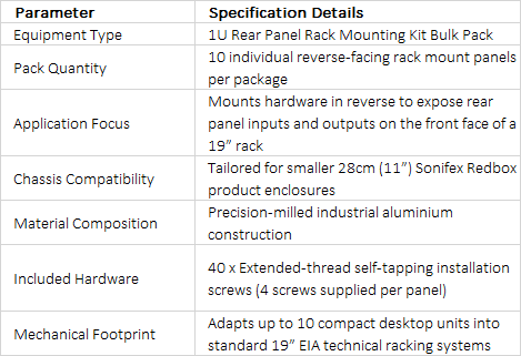 RB-RK20 Rear-Mount Kit Multipack | 10x Rear-Panel Installation Kits for 28cm Redbox Units