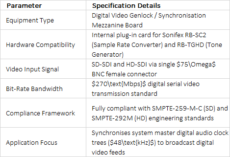 RB-SYD Digital Video Sync Board | SDI Synchronization Add-On for RB-TGHD & RB-SC2