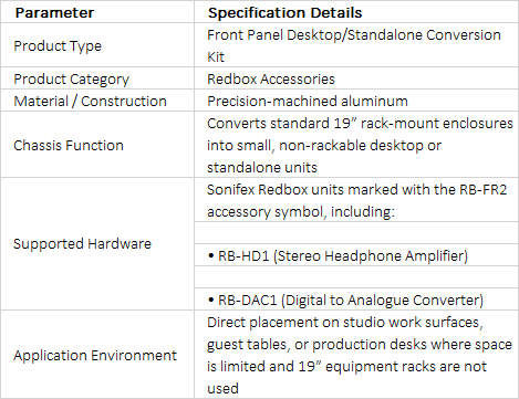 RB-FR2 Desktop Conversion Kit for Redbox Units | Compact Non-Rackable Panel