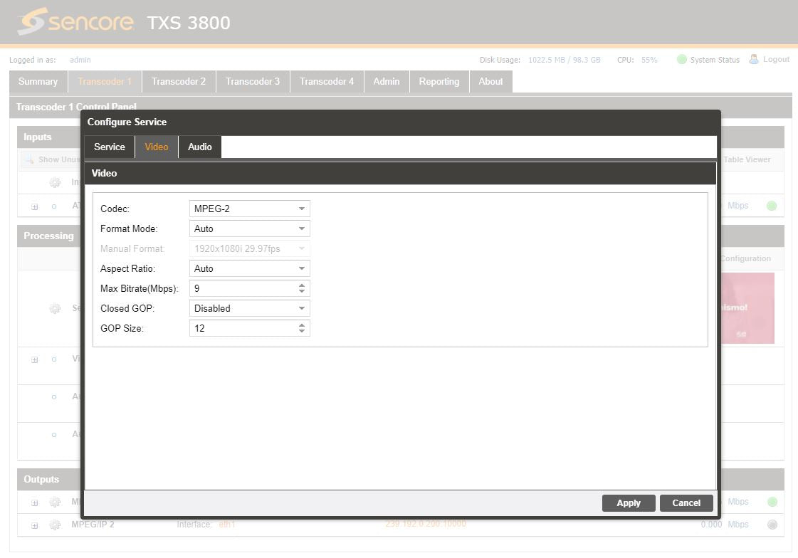 Sencore TXS 3800 official product view