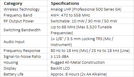 Sennheiser SK 500 G4 Wireless Bodypack Transmitter (AW+: 470 to 558 MHz)
