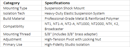 RØDE SM2 | Studio-Grade Suspension Shock Mount for Large-Diaphragm Microphones