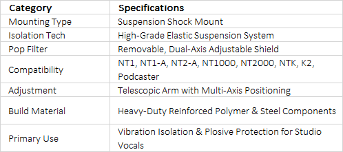 RØDE SM6 | Studio-Grade Suspension Shock Mount with Integrated Pop Shield