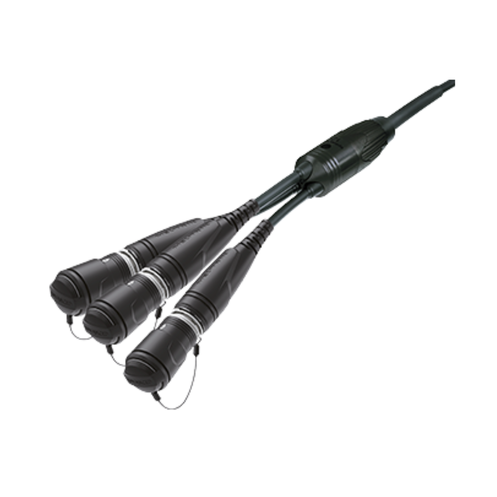Neutrik opticalCON SPLIT Rugged Fiber Optic Breakout Cable