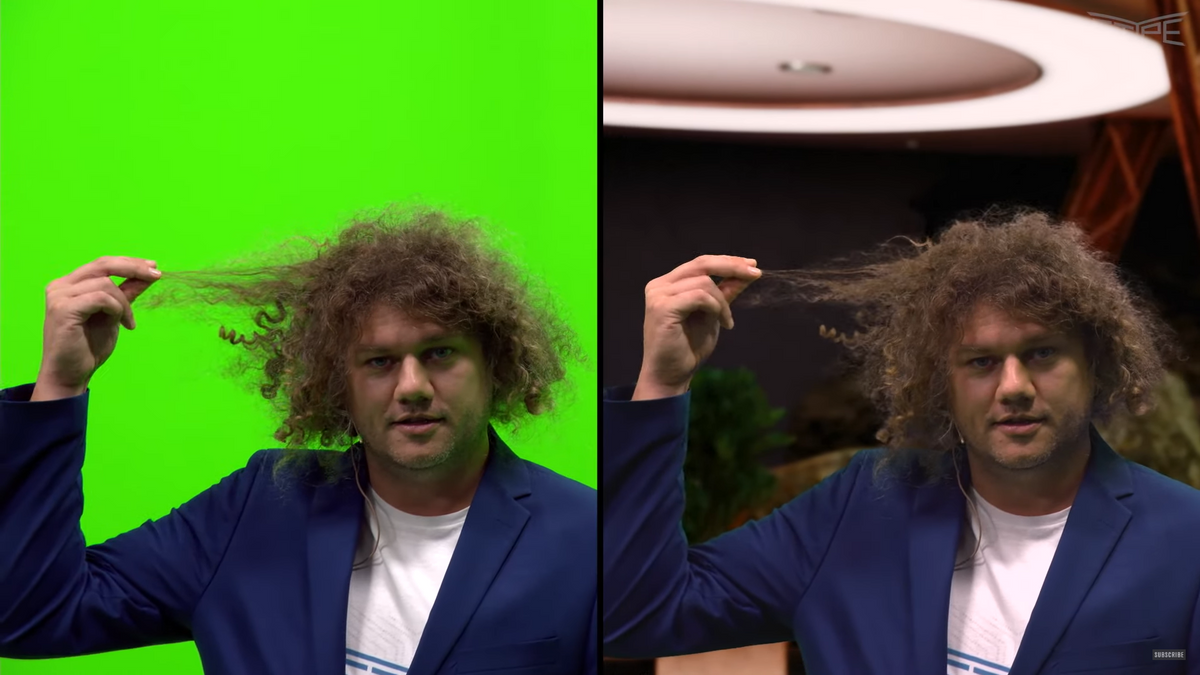 Stype GreenKiller hair detail chroma key example