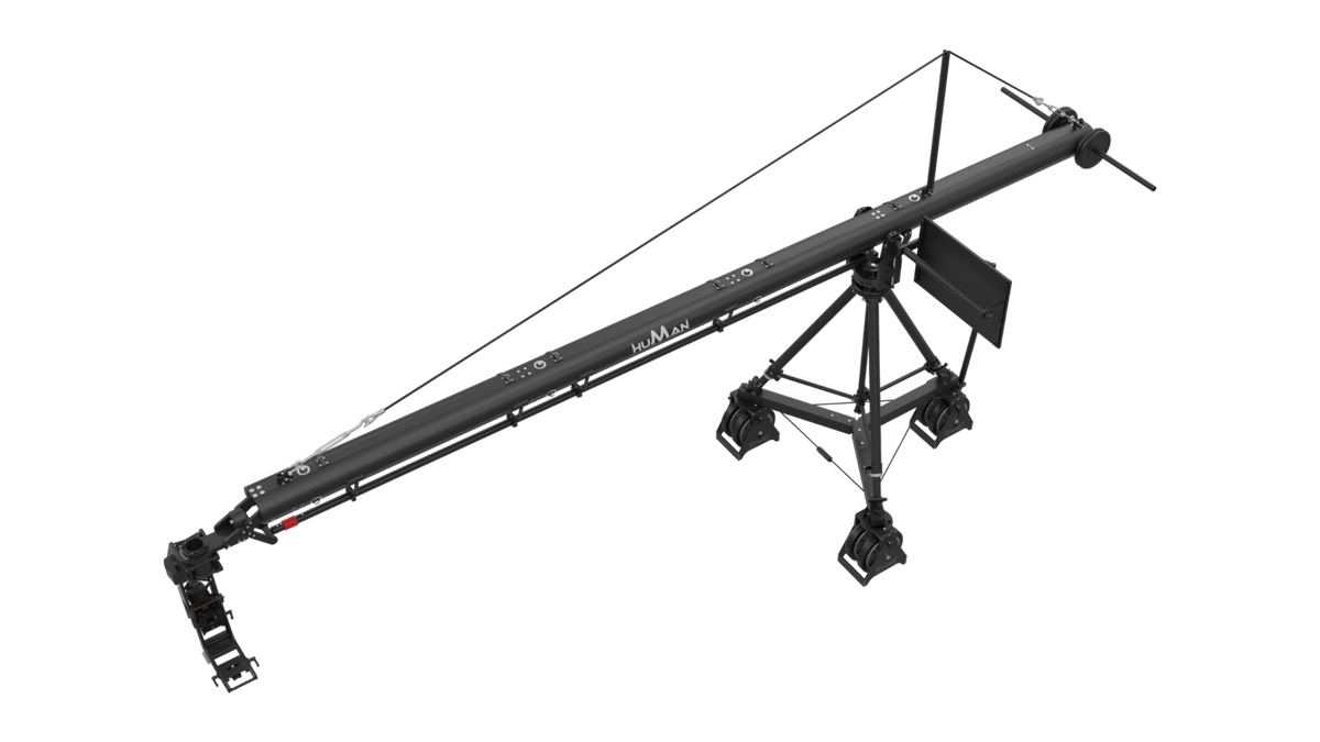 Stype HumanCrane virtual production camera crane transparent product view