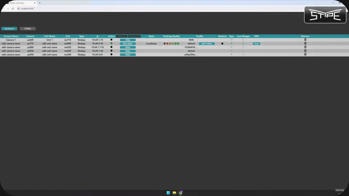 Stype RedSpy Control Center browser interface