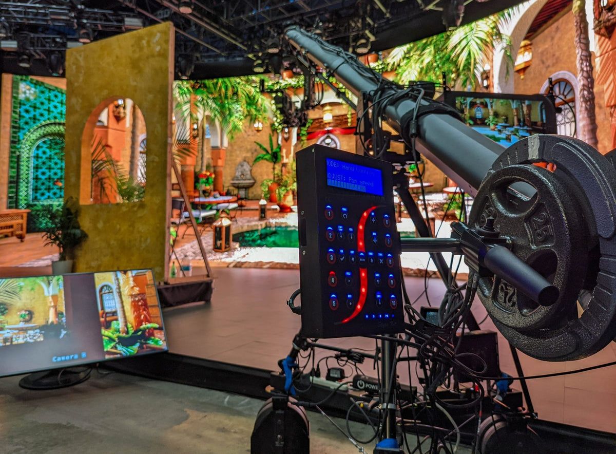 Stype StypeKit installed on a professional camera crane