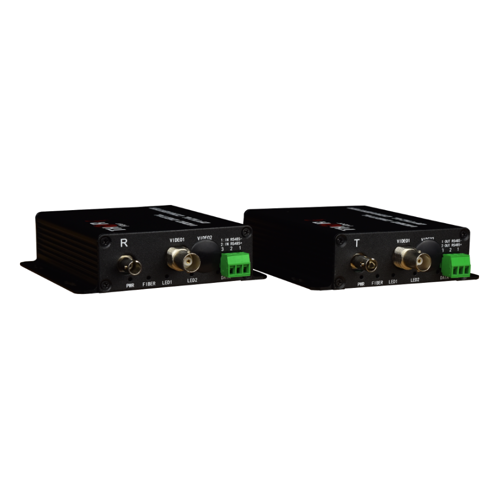F-1V-TxRx 1-channel CVBS video over fiber kit