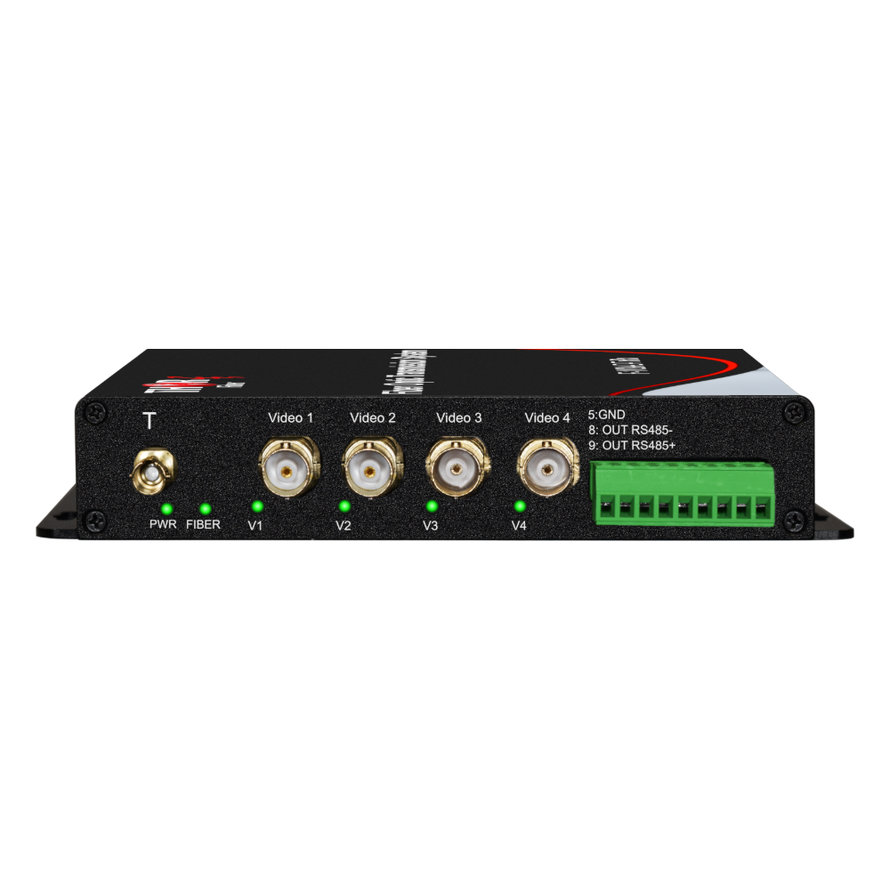 F-1V2A-1D-TxRx analog video, audio and data over fiber unit