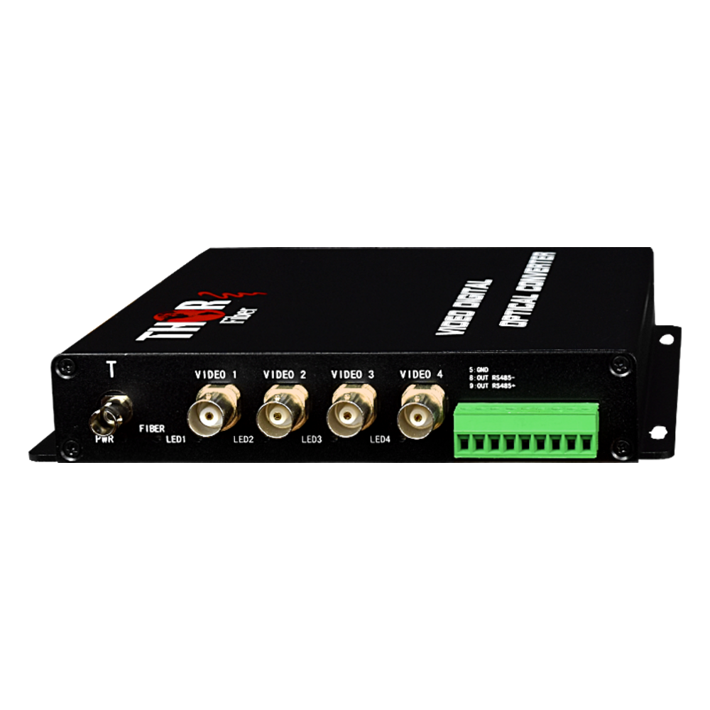 F-4HD-TVI-TxRx 4-channel HD-TVI fiber extender transmitter