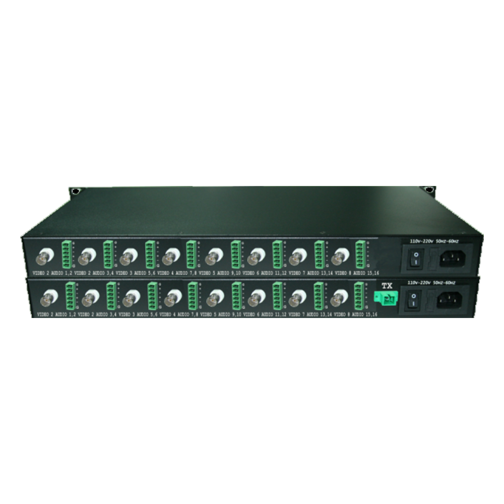 F-16V32A 16 video 32 audio over fiber transporter