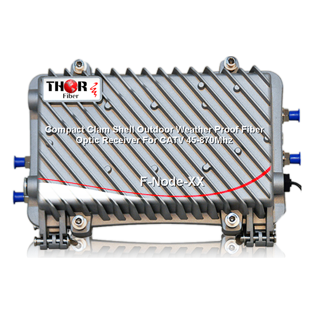 F-Node outdoor clam shell CATV fiber optic receiver front