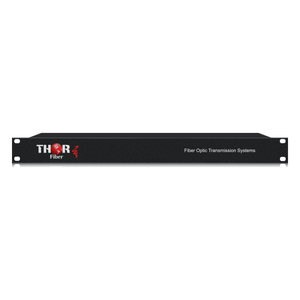 F-1V2A-TxRx-RM 1 video 2-8 audio over fiber multiplexer front