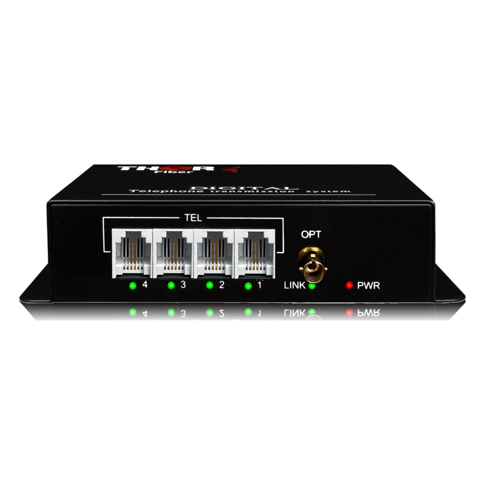 F-4TEL 4-channel telephone over fiber unit