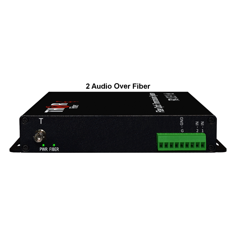 F-2A-TxRx 2-channel analog audio over fiber receiver