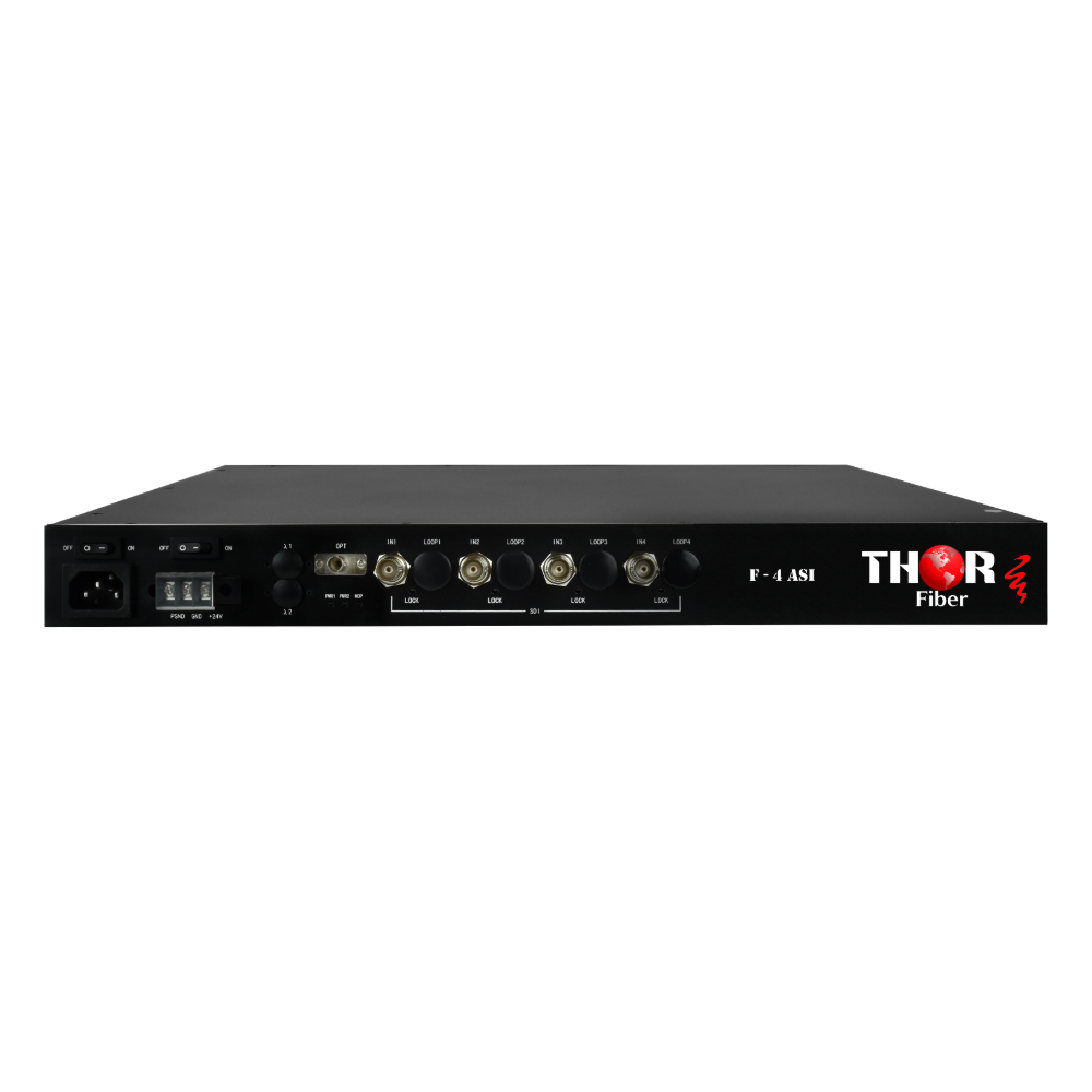 F-4ASI 4-channel DVB-ASI over fiber transmitter and receiver