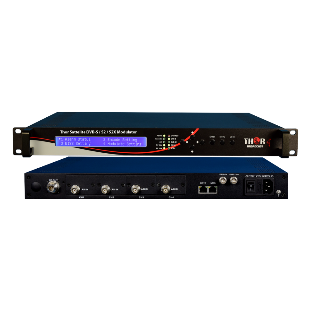 H-DVB-S2X-MOD satellite modulator with RF carrier ID