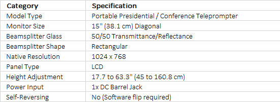 Datavideo TP-800 Conference Teleprompter