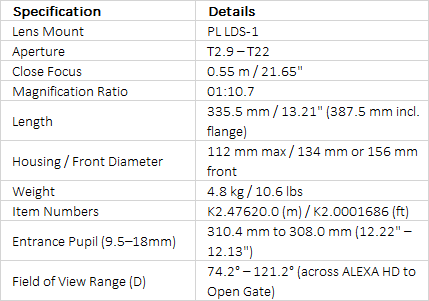 ARRI Ultra Wide Zoom UWZ 9.5-18mm T2.9 Cinema Lens
