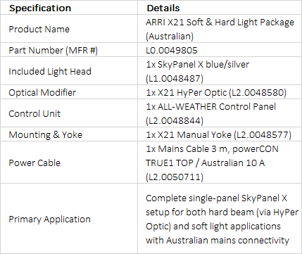 ARRI SkyPanel X21 Soft & Hard Light Package (Australian) | Complete Modular All-Weather LED Kit