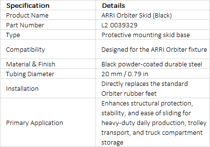 ARRI Orbiter Skid, Black (L2.0039329)
