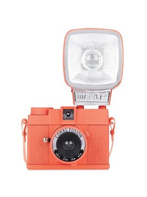 Diana Mini 35mm Camera with Flash (Coral Fusion)