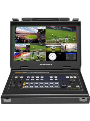 AVMATRIX Portable 6-Ch SDI/HDMI Multi-Format Streaming Switcher with 13.3