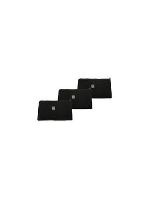   PB-B12213 Zippered Padded Pouches (Set of 3, Black) 