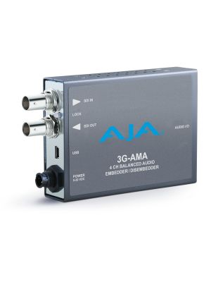 AJA 3G-AMA 3G-SDI 4-Ch Analog Audio Embedder/Disembedder, bal. XLR, USB 
Mini-Config support