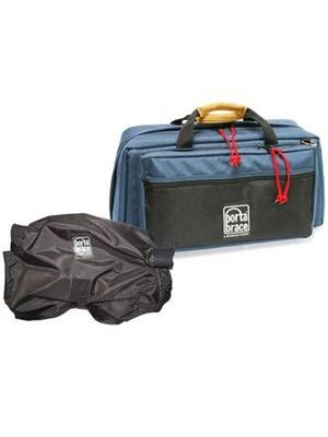 CS-DV4U Blue Mini DV Camera Case with Universal Cradle & QSM2 Quick Slick Mini Small Rain Protector