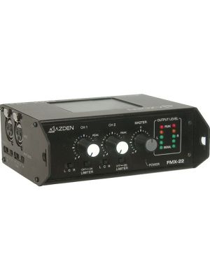 Pro field mixer 2 XLR in/out plus mini out, 6 AA batteries or DC12V