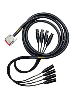 Mogami Gold AES/EBU DB25 to 4 XLR Male & 4 XLR Female Digital Audio Cable for Apogee, Sony, Yamaha & Mackie (3')