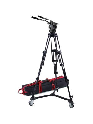 H60 100mm Ball Head/Dual Pan Bars/T1002 Tripod/D-3 Dolly/S-52 Case