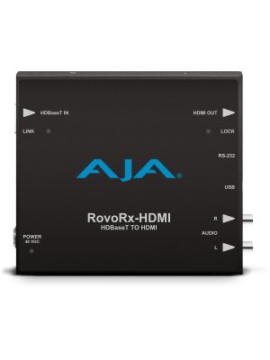 AJA ROVORX-HDMI HDBaseT to HDMI (w/ PoH), also facilitates power/display/control/interface
to RovoCam