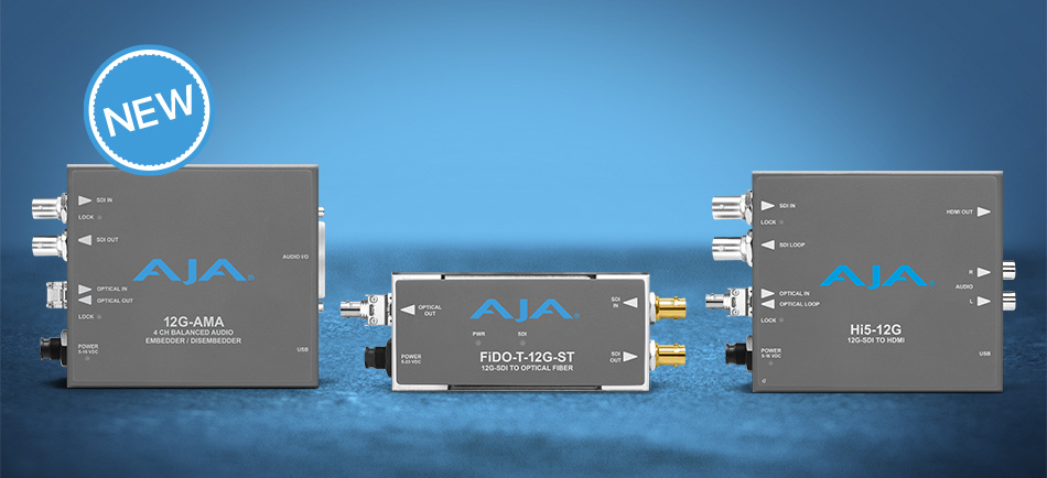 AJA Introduces New 12G-SDI Mini-Converters.