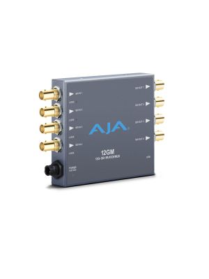 AJA 12GM 12G/6G/3G/1.5G HD/SD SDI Muxer and Demuxer for 4K/UltraHD/2K/HD/SD Audio/Video with Quadrant to 2SI for 4K/UltraHD bi-directional conversion support