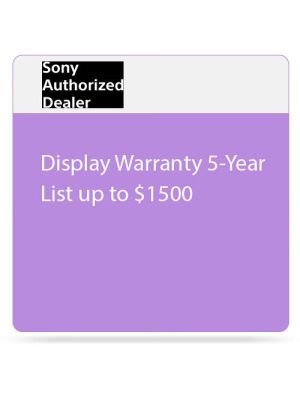 Sony Display Warranty 5-Year List up to $1500