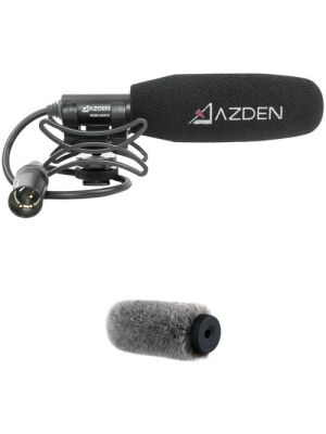 Azden SGM-250CX Short Shotgun Microphone with Windshield Kit (Shockmount, Phantom Only)