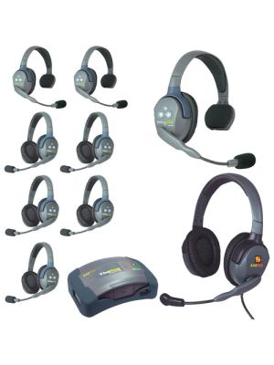 Eartec HUB935MXD UltraLITE 9-Person HUB Intercom System with Max 4G Double Headset